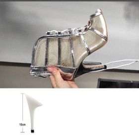 Woman High Top Latin Dance Shoes Red Black Ballroom Dance Boots Women Salsa Tango Dancing Shoes Girls Soft Bottom Party Sandals (Shoe Size: 10, Color: sliver-10cm)