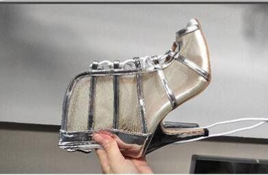 Woman High Top Latin Dance Shoes Red Black Ballroom Dance Boots Women Salsa Tango Dancing Shoes Girls Soft Bottom Party Sandals (Shoe Size: 10, Color: sliver-11cm)