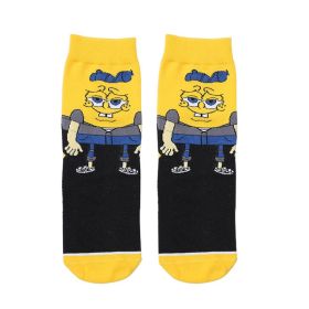 Cartoon SpongeBobs Women's Socks High Quality Fashion Men's Women Sock Printed Casual Hip-Hop Personality Adult Couple Stockings (Color: 24)