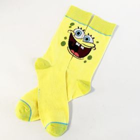 Cartoon SpongeBobs Women's Socks High Quality Fashion Men's Women Sock Printed Casual Hip-Hop Personality Adult Couple Stockings (Color: 32)