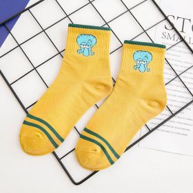 Cartoon SpongeBobs Women's Socks High Quality Fashion Men's Women Sock Printed Casual Hip-Hop Personality Adult Couple Stockings (Color: 22)