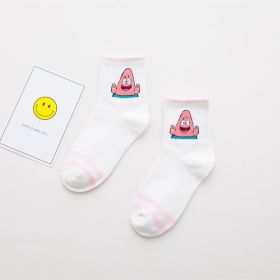 Cartoon SpongeBobs Women's Socks High Quality Fashion Men's Women Sock Printed Casual Hip-Hop Personality Adult Couple Stockings (Color: 02)