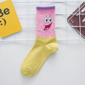 Cartoon SpongeBobs Women's Socks High Quality Fashion Men's Women Sock Printed Casual Hip-Hop Personality Adult Couple Stockings (Color: 14)