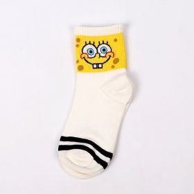 Cartoon SpongeBobs Women's Socks High Quality Fashion Men's Women Sock Printed Casual Hip-Hop Personality Adult Couple Stockings (Color: 1116)