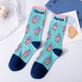 Cartoon SpongeBobs Women's Socks High Quality Fashion Men's Women Sock Printed Casual Hip-Hop Personality Adult Couple Stockings (Color: 38)