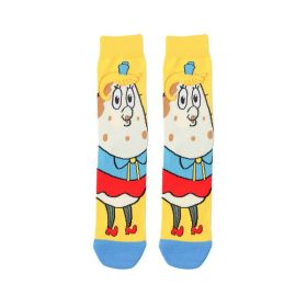 Cartoon SpongeBobs Women's Socks High Quality Fashion Men's Women Sock Printed Casual Hip-Hop Personality Adult Couple Stockings (Color: 30)