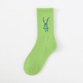 Cartoon SpongeBobs Women's Socks High Quality Fashion Men's Women Sock Printed Casual Hip-Hop Personality Adult Couple Stockings (Color: 813)