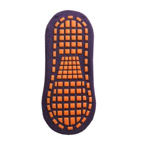 5 Pairs adults Anti-Slip Sock trampoline Sock Cotton Breathable Short Socks Elasticity Sport Boy Girl Outside Child Socks (Color: Deep purple, size: Adult)