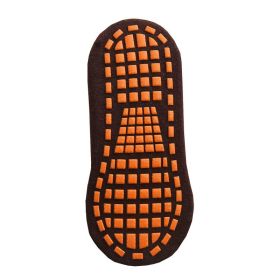 5 Pairs adults Anti-Slip Sock trampoline Sock Cotton Breathable Short Socks Elasticity Sport Boy Girl Outside Child Socks (Color: coffee, size: Adult)