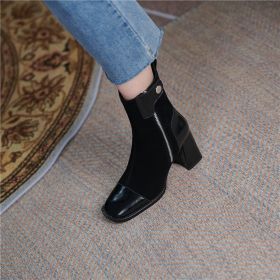 Fashion High Heel Martin Boots Fashion (Color: Black, size: 36)