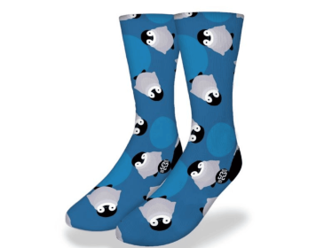 ARCTIC BLUE FLOATING PENGUIN Cute Bird Socks (size: Adult)