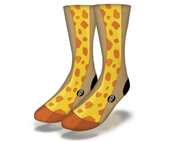 CRAZY GIRAFFE LEGS Funny Animal Socks (size: Adult)