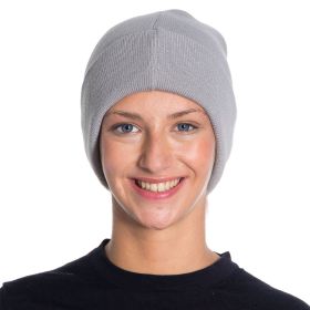 Winter Acrylic Beanies for Women Soft Warm Beanie Hat (Color: Gray)