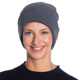Winter Acrylic Beanies for Women Soft Warm Beanie Hat (Color: Anthracite)