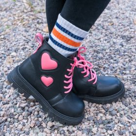 Lovely Bear - Ankle Boots For Girls - Lightweight, Non - Slip, With Zipper Closure, Waterproof (Color: Black, size: 27)