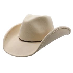 Hugh Ultra Poly Felt Western Drifter Hat (Color: Beige)