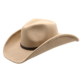 Hugh Ultra Poly Felt Western Drifter Hat (Color: Tan)